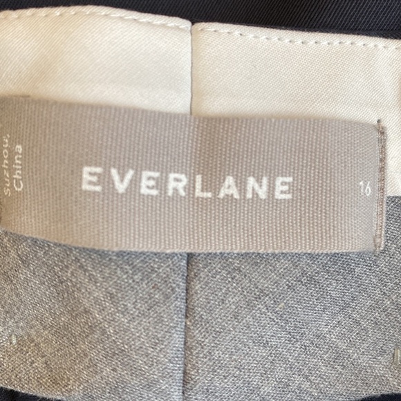 Everlane navy blue wool Italian go weave crop trouser pants 16 NWT - Picture 6 of 8
